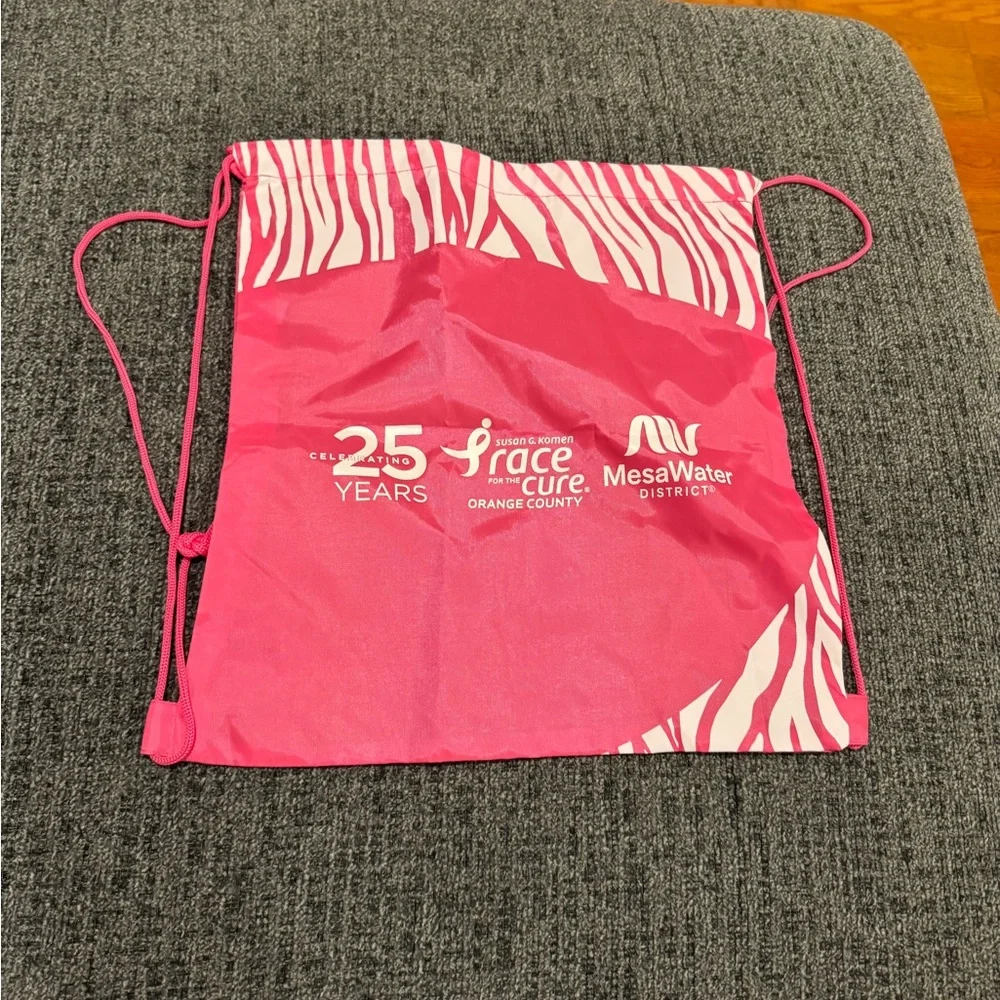 Pink Susan G. Komen Drawstring Bag